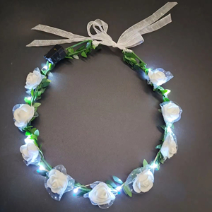 Diadema <span class=keywords><strong>de</strong></span> <span class=keywords><strong>Flores</strong></span> LED <span class=keywords><strong>de</strong></span> Plástico Rosa y Blanco, Corona Luminosa, Accesorios para el Cabello, <span class=keywords><strong>Coronas</strong></span> <span class=keywords><strong>de</strong></span> <span class=keywords><strong>Flores</strong></span>, Guirnalda <span class=keywords><strong>de</strong></span> Luces, Decoración para Bodas y Fiestas - Product Image 4