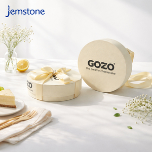 Emballage en tube de papier kraft de qualité alimentaire pour gâteaux et desserts, boîte à gâteau cylindrique résistante à la chaleur, texture en papier - Product Image 1