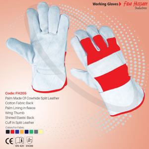 Vente en gros de gants en cuir de gréeur canadiens du Pakistan Cuir de vachette fendu Usage quotidien Gants de travail durables les plus vendus - Product Image 6