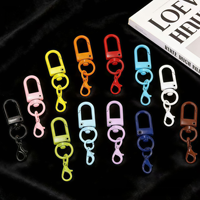 Mousquetons pivotants colorés en forme de griffe de homard – Fournitures de bricolage écologiques, légères et durables pour breloques de sac et cordons