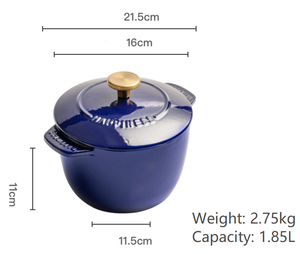 Factory Supply 16/20cm Non-Stick Cast Iron Enamel Stew Soup Pot Set for <strong>Sale</strong> - Product Image 4