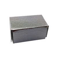 Boîte en carton étanche personnalisée en feuille d'aluminium dehors à l'intérieur de la boîte d'emballage d'aliments surgelés boîte d'expédition conteneur en carton isolé