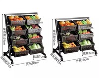 Étagère de rangement multifonctionnelle en fer à 4 niveaux pour la maison, la cuisine, le salon, la salle de bain, les fruits, les aliments, les unités de rangement, les étagères