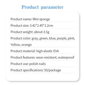 Dubbelzijdige mini vierkante nagelvijl, nagelpolijstblok, spons, <span class=keywords><strong>2</strong></span>-zijdige nagelvijl voor het polijsten van de nagelriem, manicuregereedschap - Product Image 6