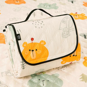 เสื่อปิกนิกยี่ซิดาน รูปทรงสี่เหลี่ยมผืนผ้า ลายการ์ตูน พับได้ ใช้สำหรับตั้งแคมป์กลางแจ้ง ทุกฤดู ผลิตจากผ้าสปริง ยาฟาง อัลตราโซนิค - Product Image 1