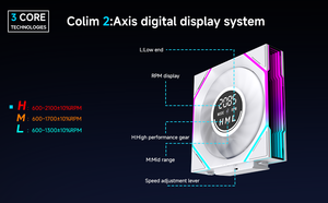 Jungle Leopard giữa các vì sao V4 kỹ thuật số <span class=keywords><strong>Fan</strong></span> 120mm im lặng làm mát argb PWM <span class=keywords><strong>Fan</strong></span> hiển thị kiểm soát nhiệt độ cho PC trường hợp máy tính - Product Image 5