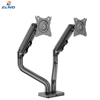 Support de moniteur en acier robuste Zeno, support réglable pour écran de 17 à 37 pouces, support de bureau, bras de moniteur simple, Dcran V70
