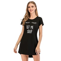 Robes de nuit confortables et douces pour femmes, amples, à manches courtes, vêtements de nuit pour l'été, en Stock, nouvelle collection
