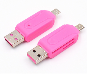 FYX Stock 2 en 1 USB 2.0 OTG lecteur de carte mémoire universel Micro USB TF lecteur de carte <span class=keywords><strong>SD</strong></span> pour téléphone ordinateur portable - Product Image 3