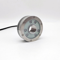 Buse de fontaine sous-marine en acier inoxydable IP68 étanche 100 mm DMX pleine couleur, anneau de buse LED RGB, lampes d'éclairage