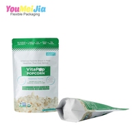 Sachet Doypack Personnalisé en Plastique Réutilisable avec Logo Imprimé pour Popcorn, Biscuits et Cacahuètes