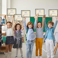 Kit de papier rectangulaire personnalisé pour certificats, porte-diplômes simple face avec bordure dorée, 8,5x11, couvertures de certificats à estampage à chaud, sceaux de récompense