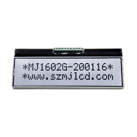 MJ1602COG Merek Maijing Pabrik Asli Shenzhen Layar LCD1602 Kustom STN dengan Lampu Latar LED Resolusi 16x2 Kecerahan 300cd/m SMD