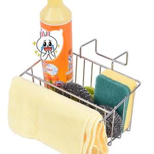 Moderno escurridor de pared de acero inoxidable 304 para fregadero de cocina, cesta colgante para paños y detergente, para uso hotelero - Product Image 2