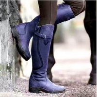 Nouvelles bottes d'hiver pour femmes à talon fer à cheval et fermeture éclair, grande taille - Style européen et américain