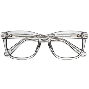 Wholesale Fashion Custom Logo Women Men Eyewear Acetate Optical Frame Rectangle Frame Glasses Prescription Eyeglass Frame