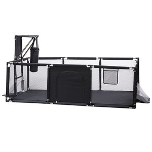 Parc <span class=keywords><strong>de</strong></span> jeu multifonctionnel pour bébé avec sac <span class=keywords><strong>de</strong></span> frappe, <span class=keywords><strong>panier</strong></span> <span class=keywords><strong>de</strong></span> basket et but <span class=keywords><strong>de</strong></span> football – Grand centre d'activités intérieur pour tout-petits avec clôture <span class=keywords><strong>de</strong></span> sécurité - Product Image 2