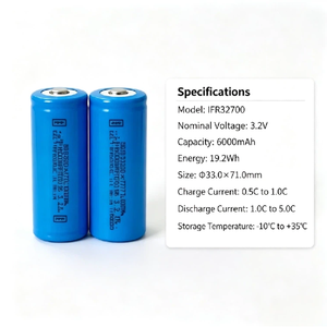 แบตเตอรี่ทรงกระบอก LiFePO4 32700 ขนาด 3.2V 6000mAh แบบชาร์จได้ สำหรับเก็บพลังงานแสงอาทิตย์ - Product Image 2