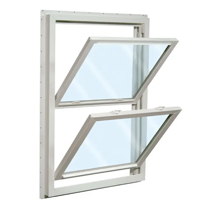 Minimalist Design Style Windows White Aluminum Window Sliding Double Hung Window