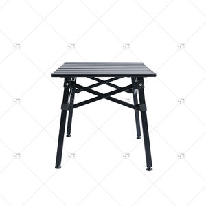 โต๊ะปิกนิกโลหะพับได้สำหรับตั้งแคมป์กลางแจ้งสีดำพับได้พร้อมกระเป๋าพกพาโต๊ะปิกนิกสวนแบบพกพา - Product Image 4