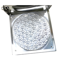 Machine à gaufres pour cornets de crème glacée commerciaux avec logo gravé personnalisé, plaque antiadhésive