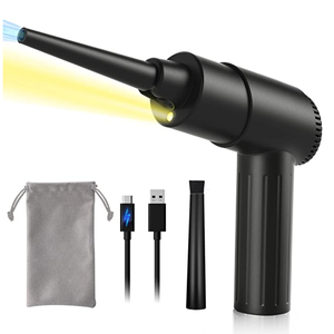 Plumero de aire inalámbrico portátil potente de 15000mAh con luz LED, plumero de aire con Motor sin escobillas para campamento, coche Barbecu - Product Image 1