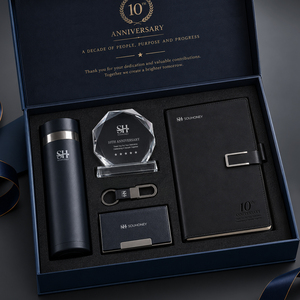 Coffret Cadeau d'Entreprise de Luxe Personnalisé pour 10e, 20e, 30e Anniversaire, Coffret Cadeau de Promotion d'Entreprise Personnalisé - Product Image 1