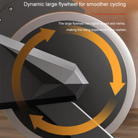 Vélo de spinning d'intérieur blanc léger et compact 14 kg avec transmission par courroie, moniteur de calories LCD et guidon réglable pour la maison
