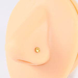 サージカルスチール18K金メッキS-ネジフラワースターノーズスタッドノーズボーンリングノーズピアス保持ホルダーボディジュエリー20G - Product Image 6