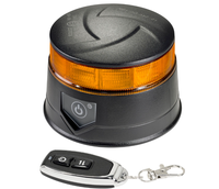 Balise lumineuse magnétique LED Shinemien KM-509R avec ventouse, rechargeable sans fil, 15W, 7 modes clignotants, lumière d'avertissement rotative