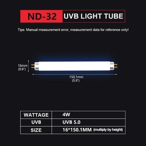 ND-32 PET Reptile Pet Habitat éclairage 220v <span class=keywords><strong>UVB</strong></span> Fluorescent désert T5 ampoule 10.0 <span class=keywords><strong>UVB</strong></span> lumière du jour lampe reptile accessoires - Product Image 5