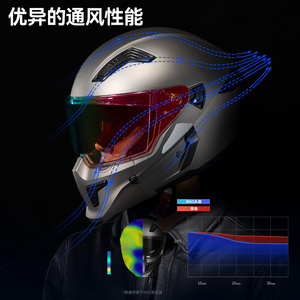 Casco Modular Abatible para Adultos |   Visera Doble, Negro Brillante, Certificación DOT/ECE para Conducción en Carretera y Todoterreno - Product Image 5