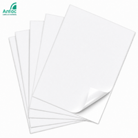 Feuilles d'étiquettes autocollantes Antac format A4, personnalisables, vierges, autocollants blancs en papier glassine, compatibles avec les imprimantes jet d'encre et laser
