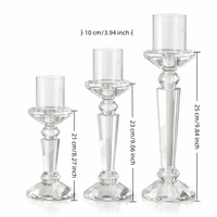 Porte-bougie en cristal K9 de luxe, porte-bougie en verre pour bougie pilier, centre de table de mariage, décoration de la maison, vente en gros, design personnalisé
