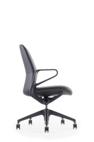 Chaise de bureau de direction moderne de luxe en cuir véritable marron ergonomique et réglable avec cadre en aluminium et garantie de 5 ans pour le bureau