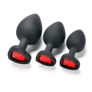 Juguete Sexual Anal de Silicona con Forma de Corazón, con Cristales, Resistente al Agua, Ecológico, Marca OEM, Popular para Masturbación y Otros Tipos de Masajes - Product Image 3
