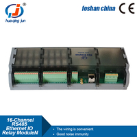 Huaqingjun 16DI 16DO RS485 Module de relais Ethernet Modbus RTU & TCP SPDT G2R-1 10A IO RJ45 Modules de relais pour l'automatisation agricole