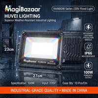 Projecteur LED étanche IP65 en aluminium 100W 400W à montage mural pour stade, jardin, aménagement paysager, certifié CE/FCC/RoHS, haute luminosité