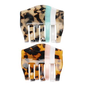 Nuevas Pinzas para el Cabello con Estampado de Leopardo, Accesorios para el Cabello de Acetato, Moda Europea y Americana, Pinzas para el Cabello con Diseño de Empalme, Pinzas para el Cabello para la Ducha - Product Image 5