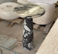 Table basse moderne personnalisée en marbre Calcata Viola, table basse ronde en pierre, table d'appoint cylindrique pour salon