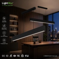 Lumière linéaire LED à capteur de mouvement des mains 3CCT dimmable, combine l'éclairage indirect du plafond avec une lumière directe orientée vers le bas