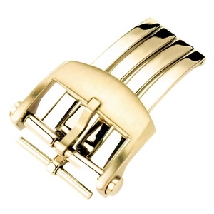 Cierre de hebilla de despliegue para Avenger Blackbird <span class=keywords><strong>Seawolf</strong></span> Superocean 20mm correa de reloj de acero de lujo con acabado de oro rosa de plata negra - Product Image 5