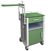 Patient hospitalier HPL étanche ignifuge Table de rangement de chevet armoire casier pour traitement médical avec roulettes utilisation en extérieur