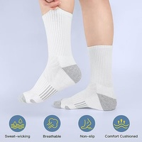 Chaussettes de travail pour hommes et jeunes, personnalisées en gros, avec semelle épaisse et coussinée, logo personnalisé sur le revers