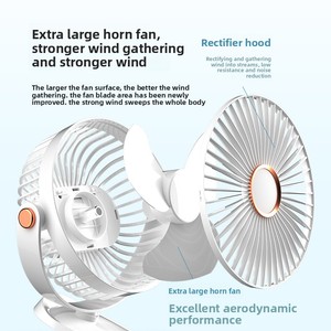 Cross-border New USB Charging Plastic Clip Fan With Brushless Motor 5-speed Silent for Student Dormitory Outdoor Stroller Use Si - Product Image 2