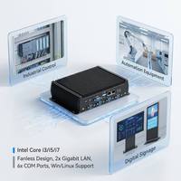 PC Industrial Sin Ventilador Intel I3 I5 I7 12va Gen. 32+256GB SSD COM*6 WiFi5/WiFi6 4G USB3.0*4 Mini PC Industrial Sin Ventilador