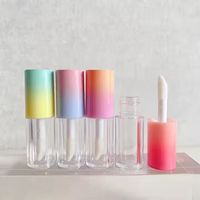 Tube vide de 6 ml en ABS pour brillant à lèvres avec bouchon à vis, emballage cosmétique rose personnalisable pour huile à lèvres
