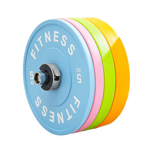 Plaques de poids en caoutchouc pur de couleur pastel de la marque EIGFOH pour l'entraînement en force, utilisation commerciale durable, plaques de poids pour la salle de sport et la remise en forme - Product Image 1