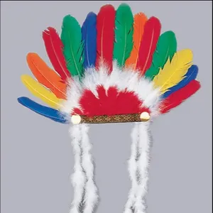 Wholesale samba Popular Indian Design Showgirl Carnival costume Feathered festival Headdress for party holiday supply