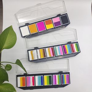 XD 6 couleurs marqueurs au néon enfants à base d'eau visage corps peinture Palette Festival intégral femme dames adulte Art peinture - Product Image 6